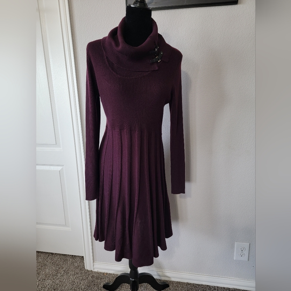 Dana Buchman Large Plum Fitted Dress